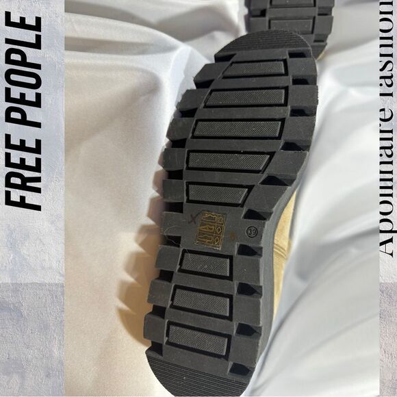 FREE PEOPLE LONDON CALLING SUEDE OVER THE KNEES BOOTS IN STONE SIZE 39 - Picture 8 of 9